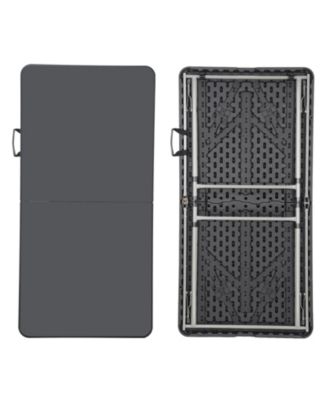 4 Foot Folding Table Black Indoor Outdoor Folding Card Table