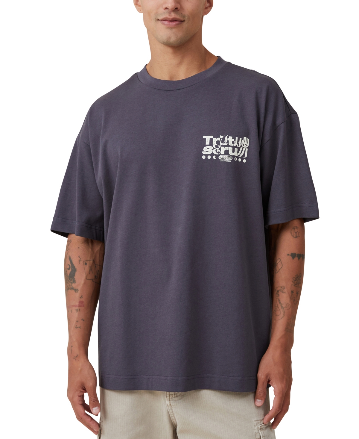 Men's Box Fit Graphic T-Shirt - Blue