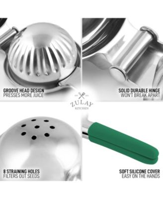 Stainless Steel Lemon Squeezer – Heavy Duty, Solid Metal Bowl, Easy to Use