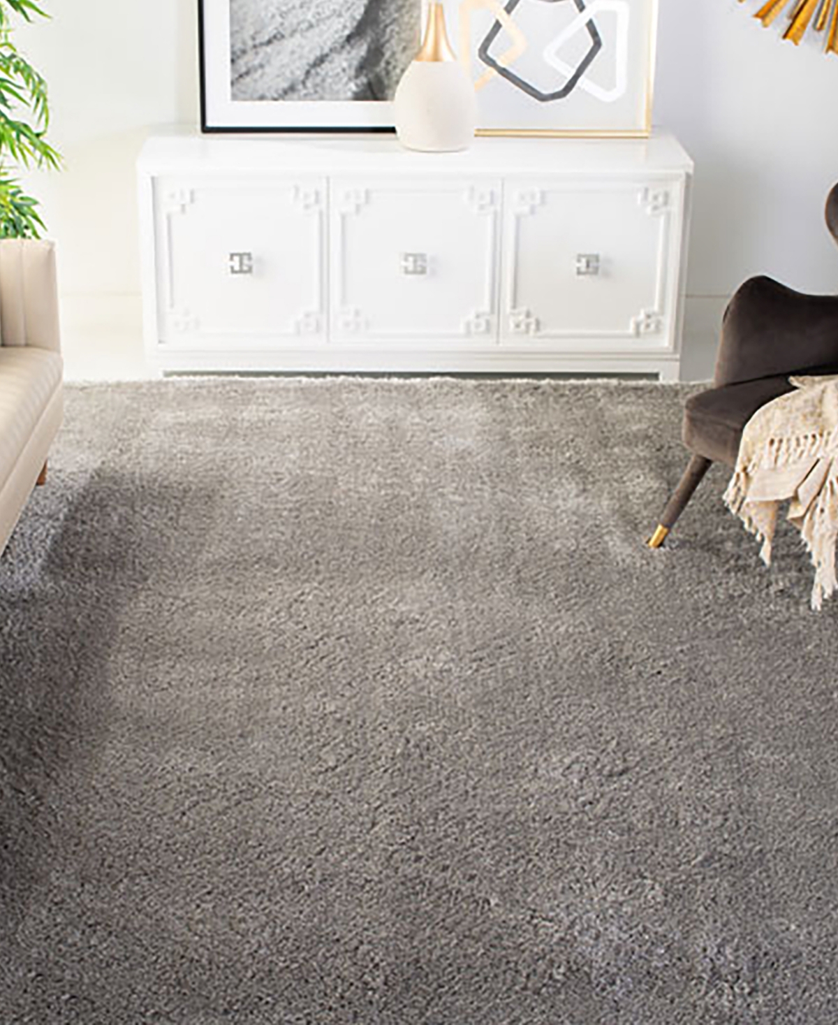 Safavieh Colorado Shag CSG785Area Rug - Light Gray