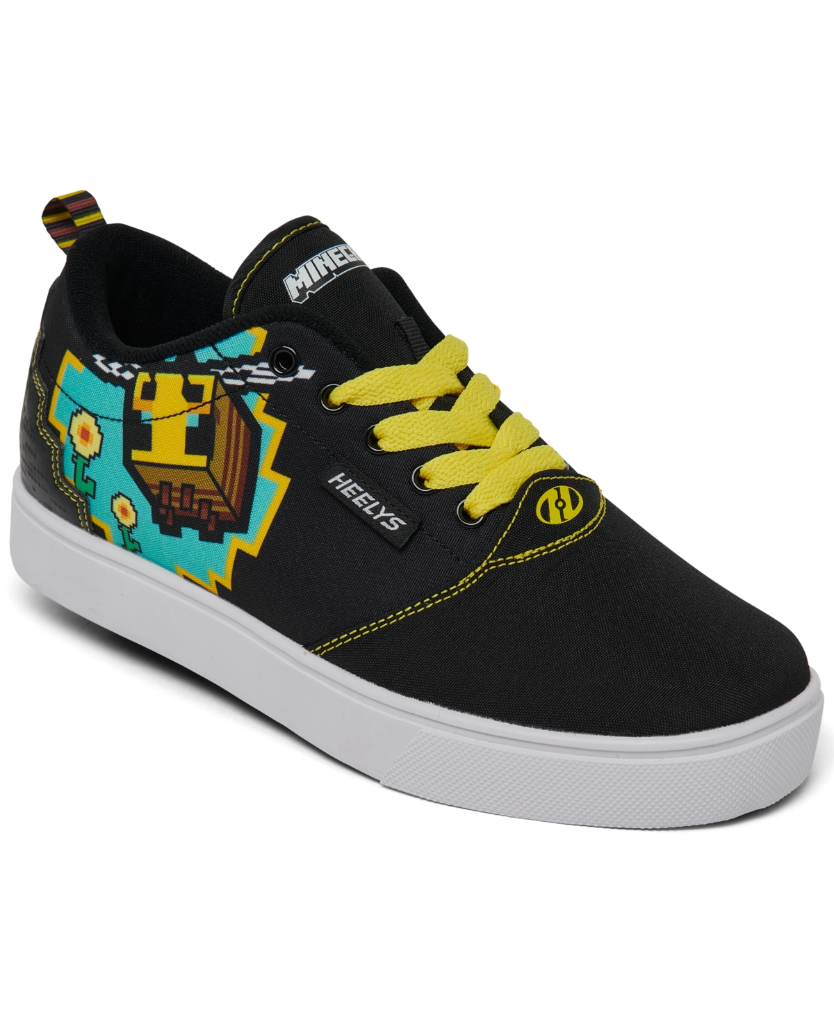 Shop Heelys Little Kids' Pro 20 Prints Minecraft Skate Casual Sneakers From Finish Line In Black,yellow