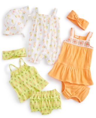 Shop First Impressions Baby Girls Summer Citrus Collection Created For Macys In Citrus Fruit