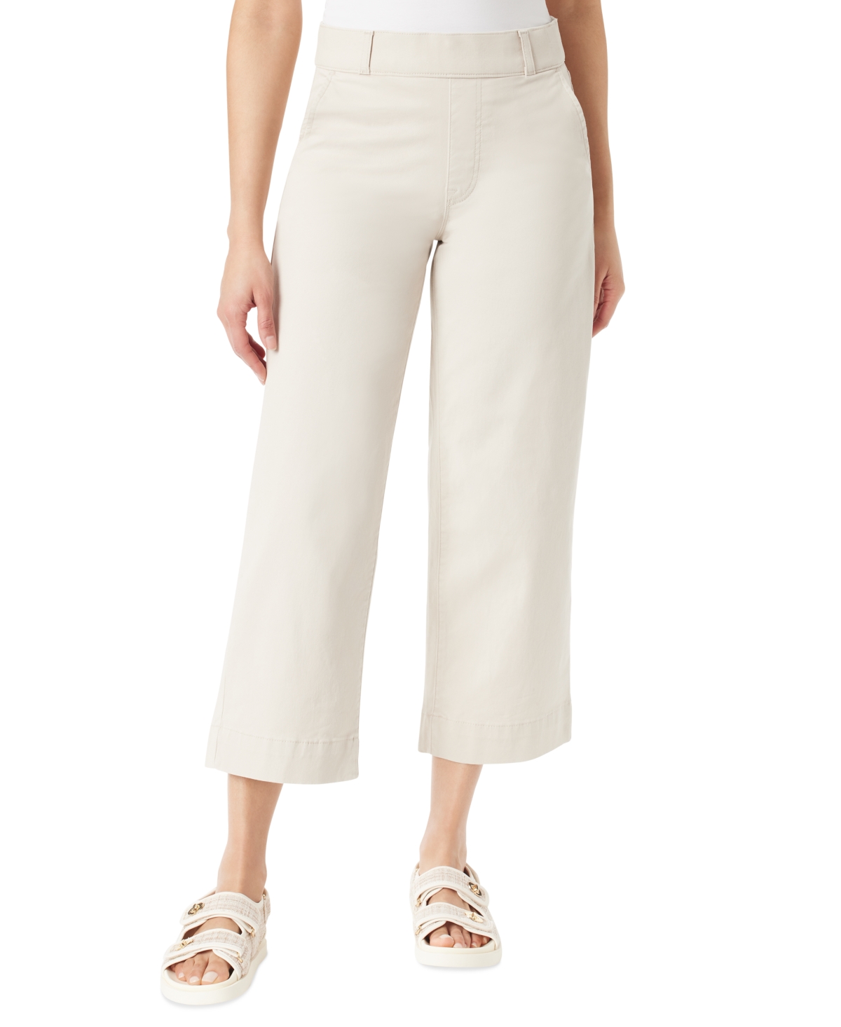 Women's Shape-Effect Wide-Leg Cropped Pants - Stonewood
