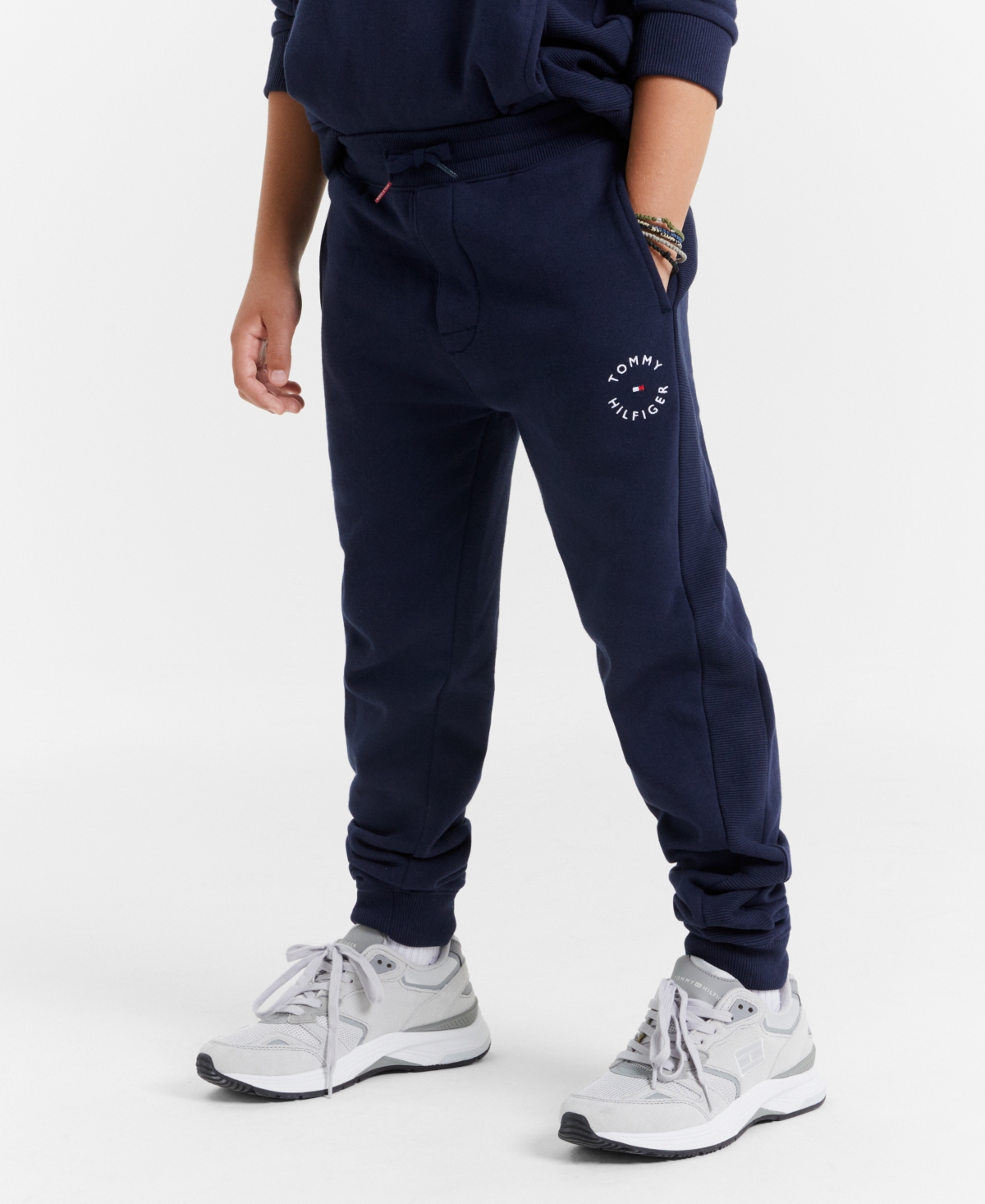 Tommy Hilfiger Boys' 8-20 Logo Knit Jogger Pants - Navy Blazer