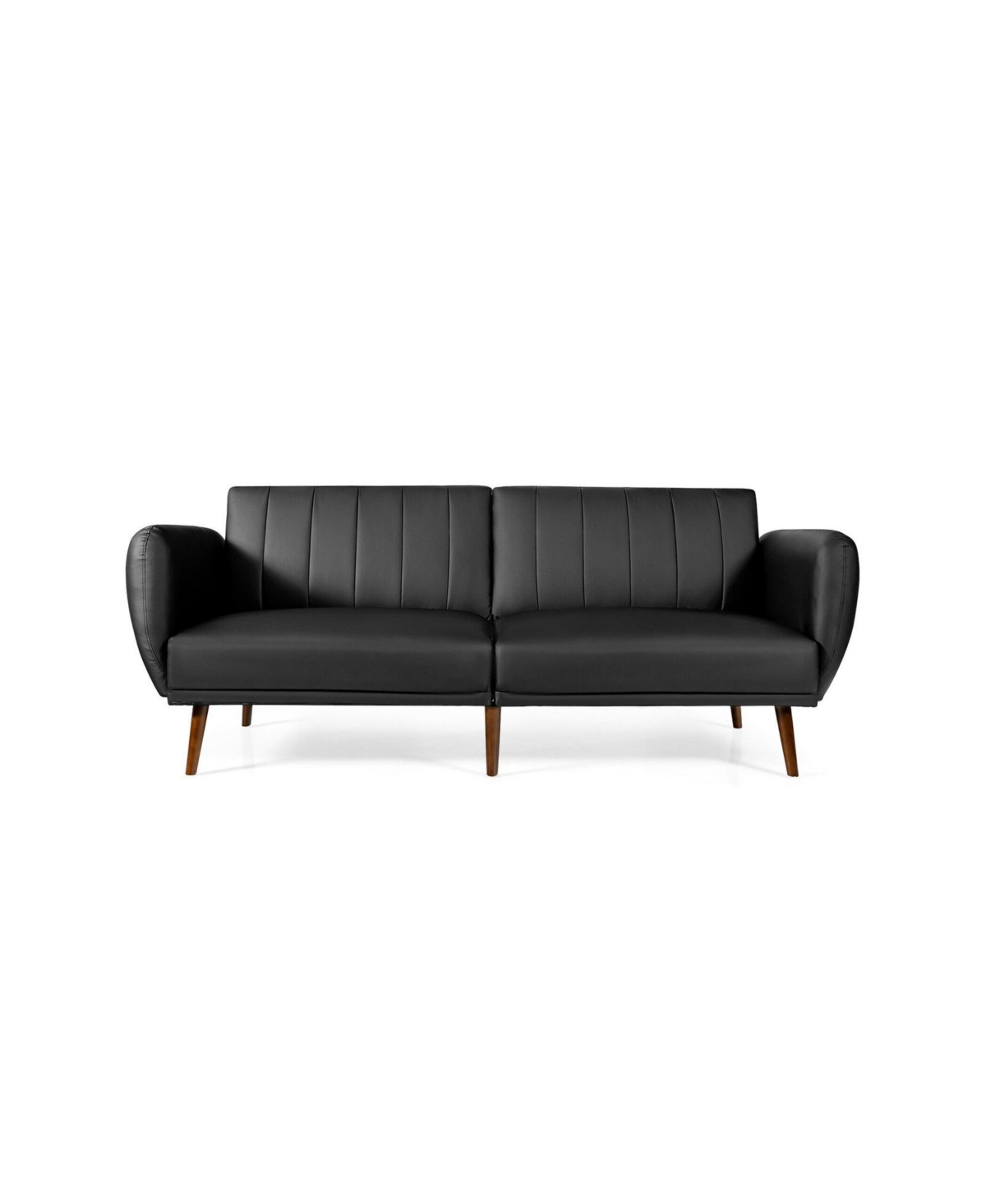Shop Slickblue 3 Seat Convertible Sofa Bed With Adjustable Backrest For Living Room-black