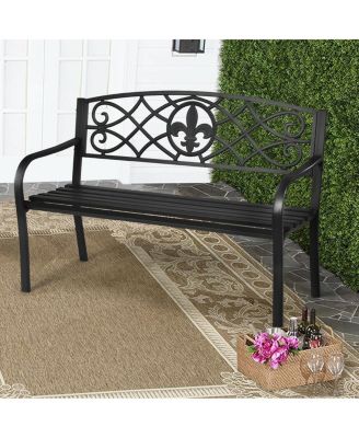 Patio Heavy-Duty Metal Garden Bench