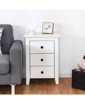 Modern Storage End Beside Nightstand with 3 Drawers