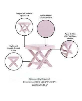 Abigail 20.47" Velvet Upholstered Ottoman Bench