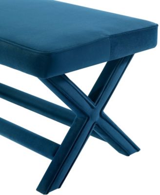 Abigail 42.12" Velvet Upholstered Double Ottoman Bench