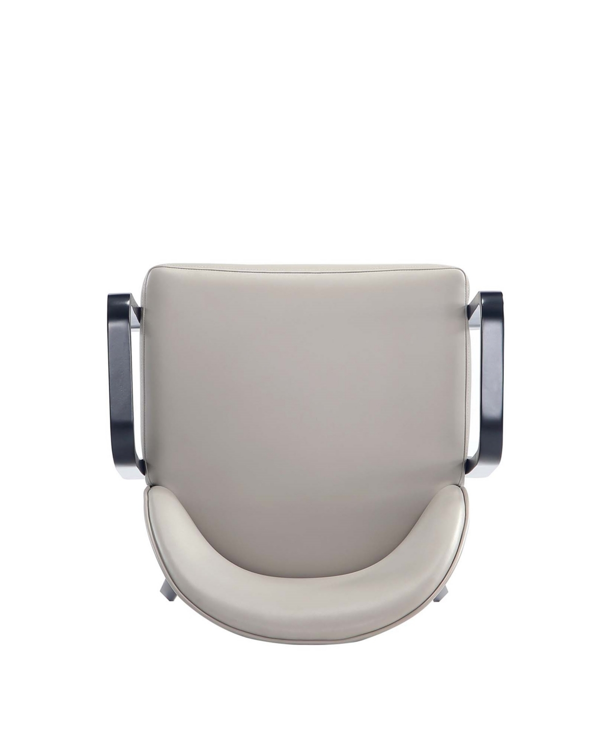 Manhattan Comfort Hillman Leatherette And Velvet Upholstered Beech Wood Dining Armchair In Heather Gray