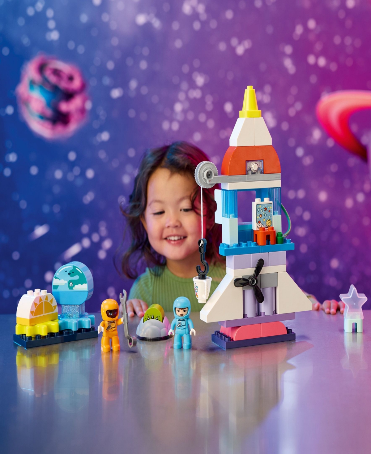 Shop Lego Duplo 3 In 1 Space Shuttle Adventure Toy, Kids Role Playing Toy 10422 In No Color