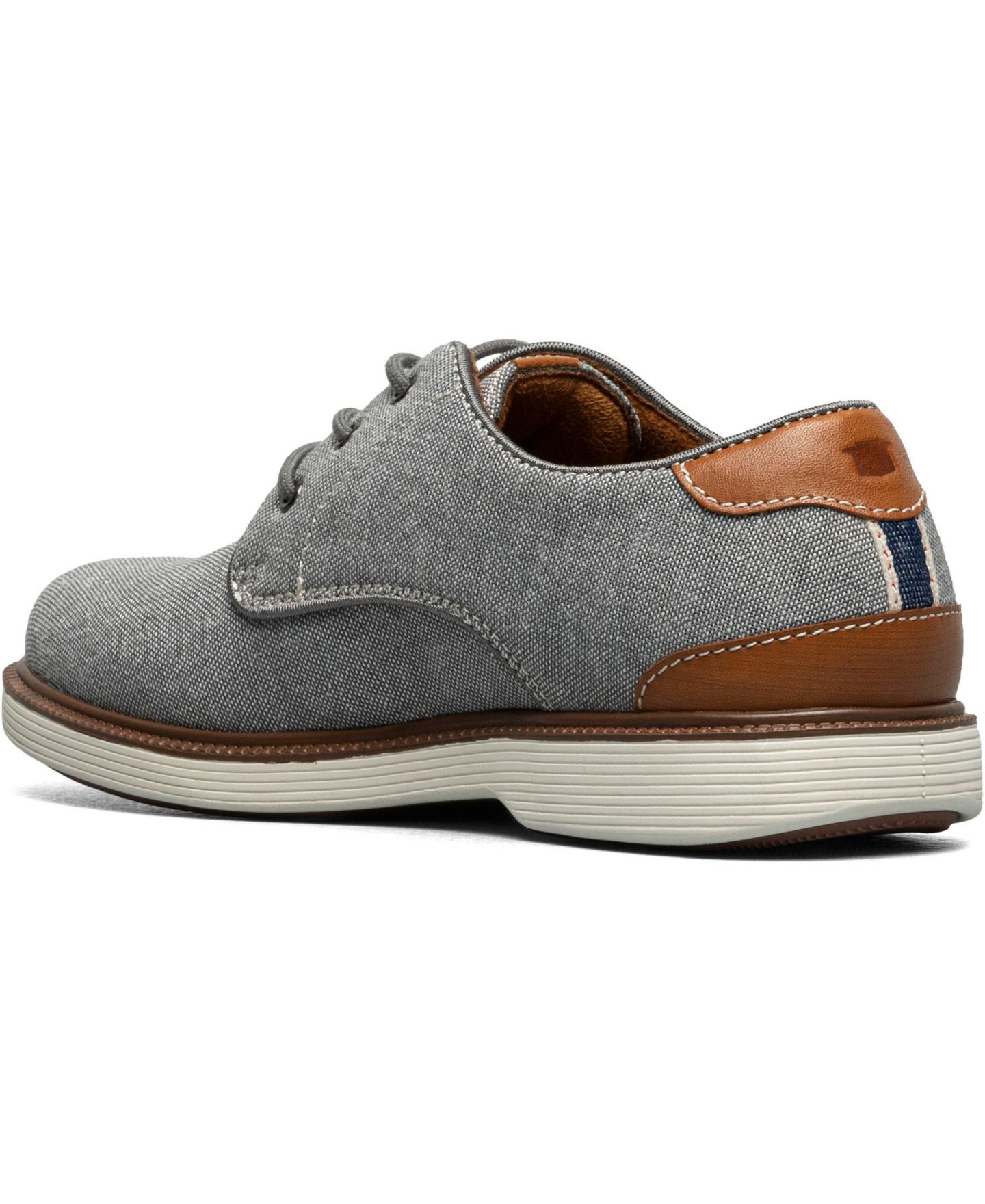 Детские оксфорды Florsheim Highland Jr. из парусины для мальчиков, цвет: Серый — фото 8