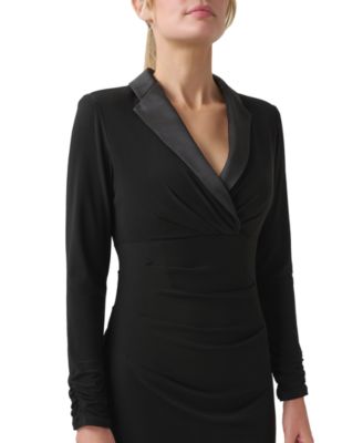 Women's Jersey Tuxedo Sheath Dress