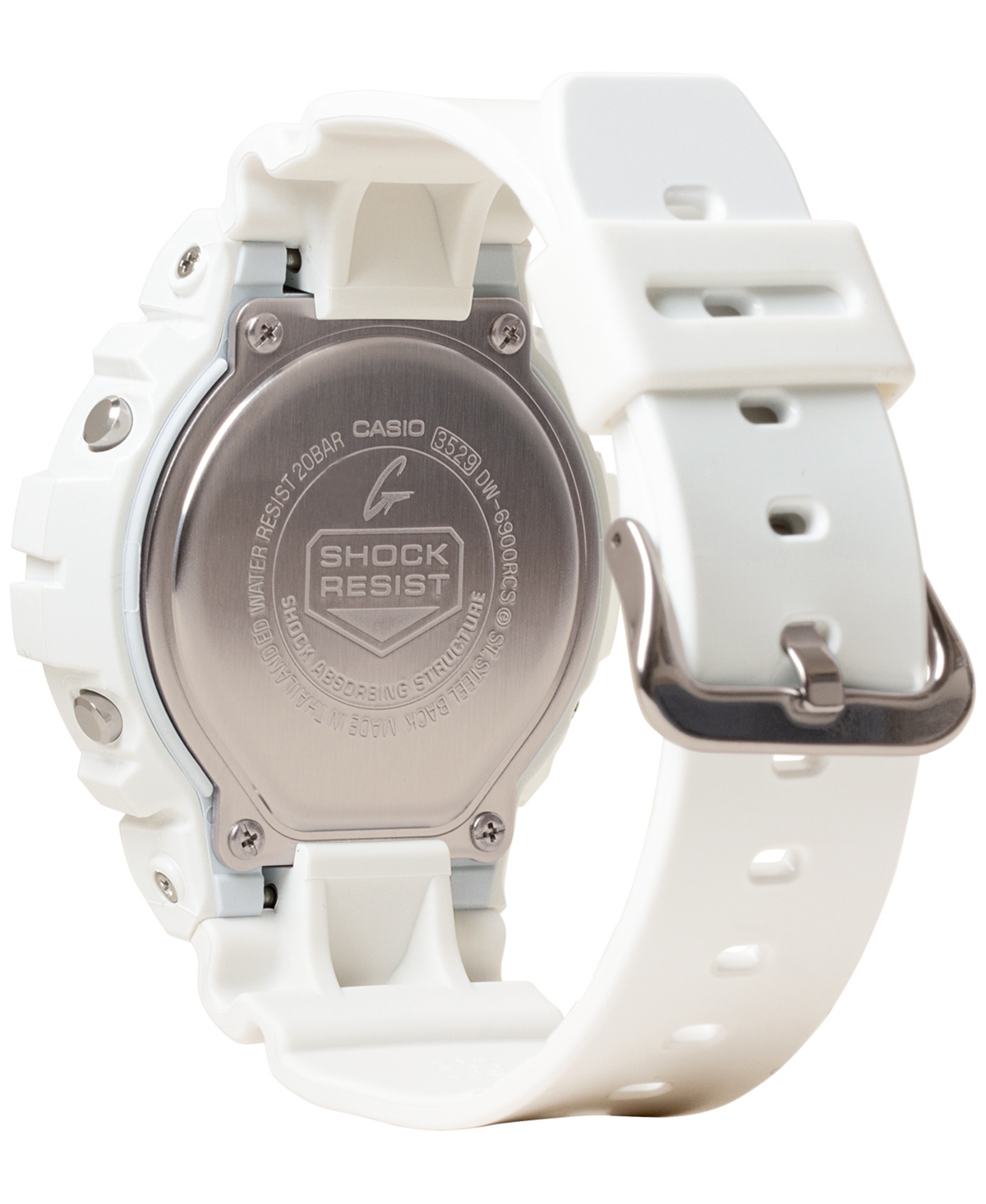 G-SHOCK MEN'S DIGITAL WHITE RESIN STRAP WATCH 50MM, DW6900RCS-7 