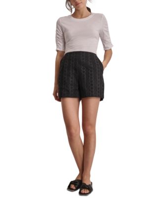 Women's Cotton Eyelet Shorts