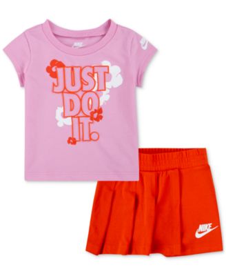 Nike - Baby Girls Logo T-Shirt & Pleated Skort, 2 Piece Set