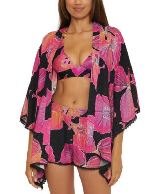 Trina Turk - Women's Fleury Open-Front Cover-Up Tunic