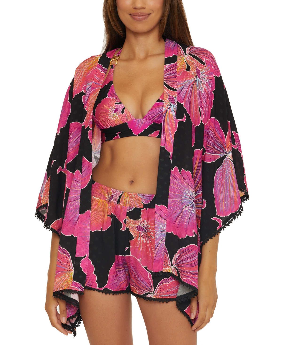 Women's Fleury Open-Front Cover-Up Tunic - Multi