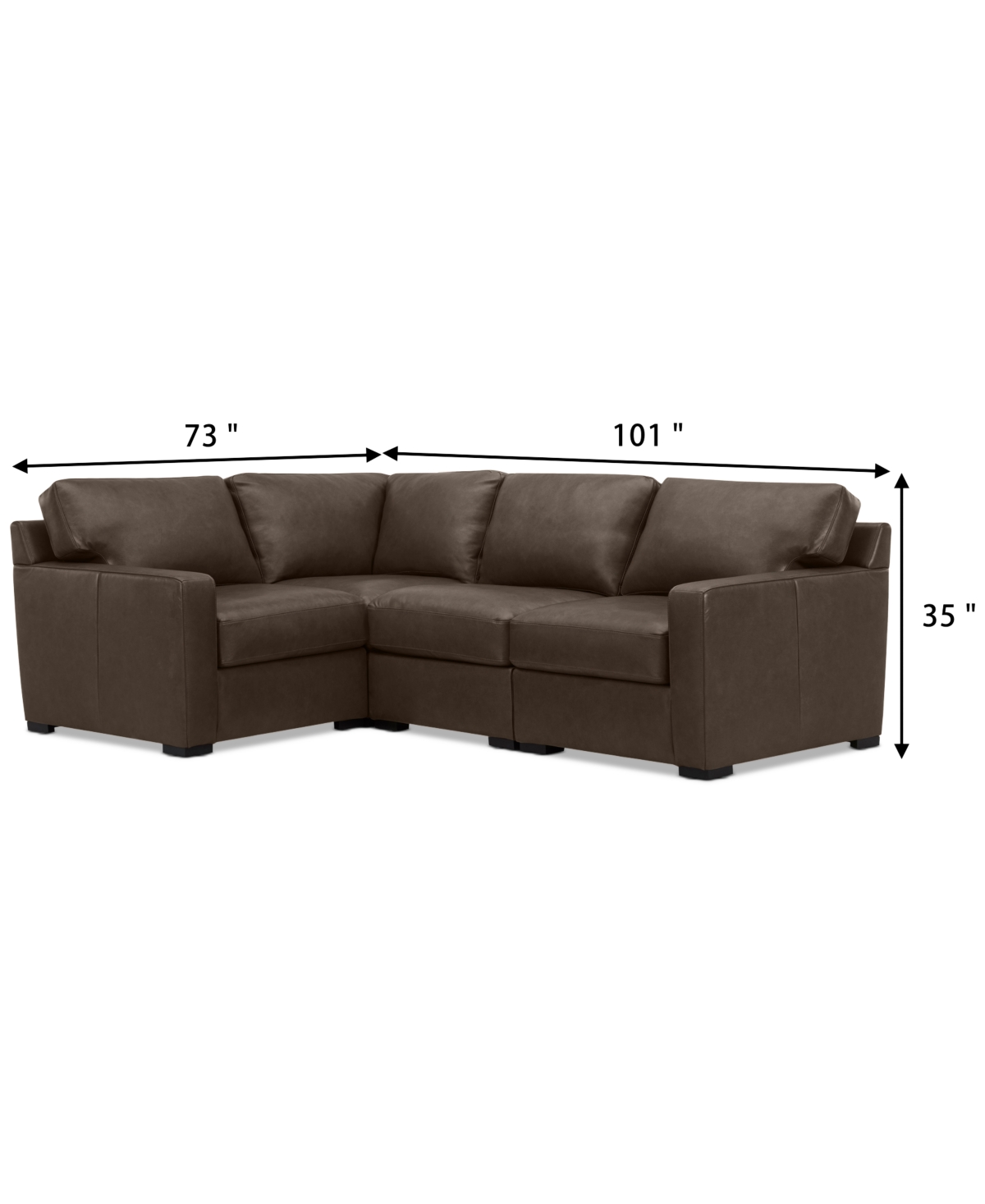 Radley 4-Pc. Leather Corner Sectional, Created for Macy's