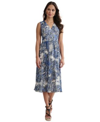 Womens Navy Floral Print V Neck Empire Waist Kimono Cap Sleeve Maxi Dr