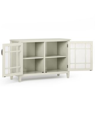 Connaught Solid Wood Low Storage Cabinet in Antique White