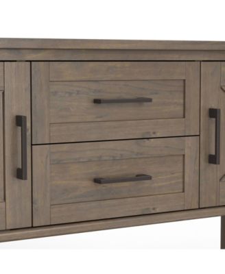 Ela Solid Wood Console Table in Smoky Brown