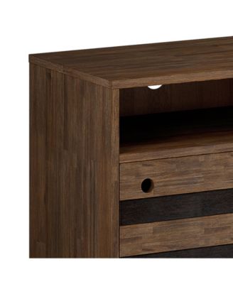 Clarkson Solid Acacia Wood Tv Stand in Rustic Natural Aged Brown For TVs up to 60 inches