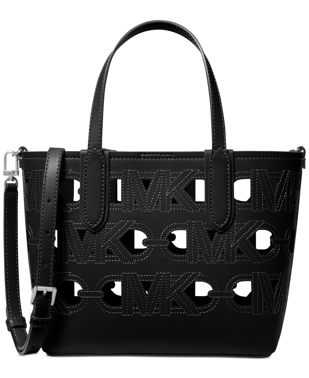 Michael Kors Michael Michael Eliza Extra Small East West Open Tote In Black