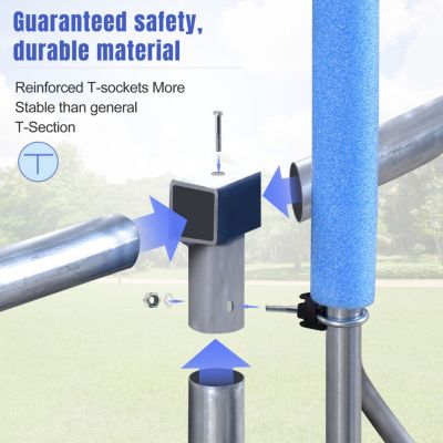 Streamdale Kids' 16FT Trampoline with Safety Enclosure, Hoop, Ladder