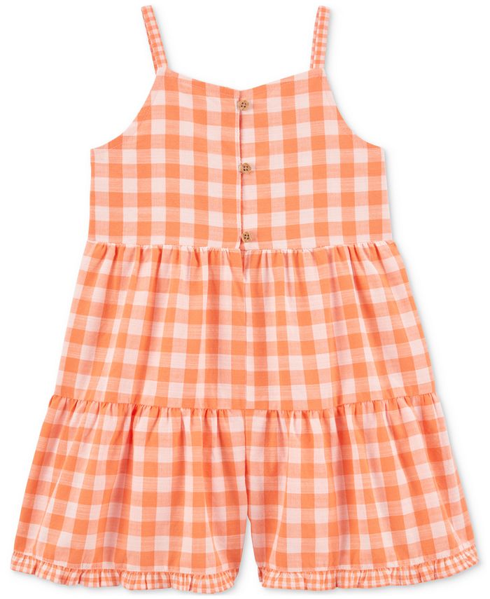 Carter's Toddler Girls Gingham Poplin Cotton Romper - Macy's