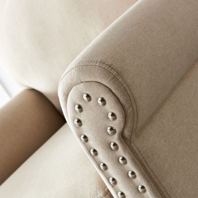 Living Room Sofa Single Seat Chair With Wood Leg Fabric