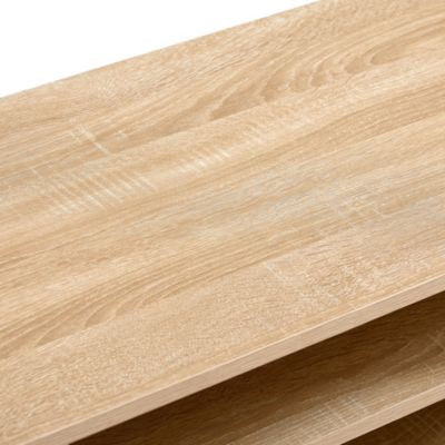 Natural Rattan TV Cabinet with Sliding Doors