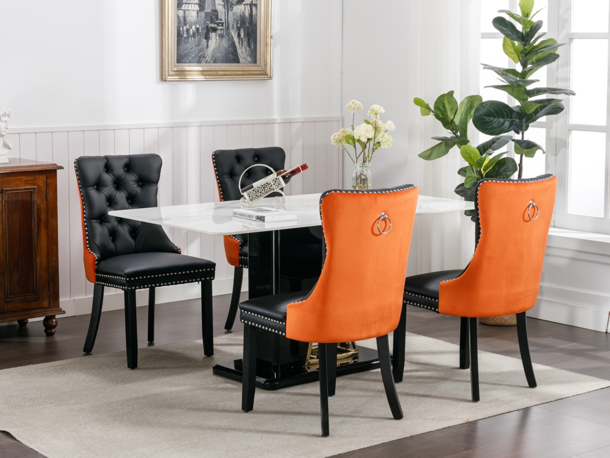 Streamdale Furniture Contemporary Tufted Upholstered Dining Chairs Set
