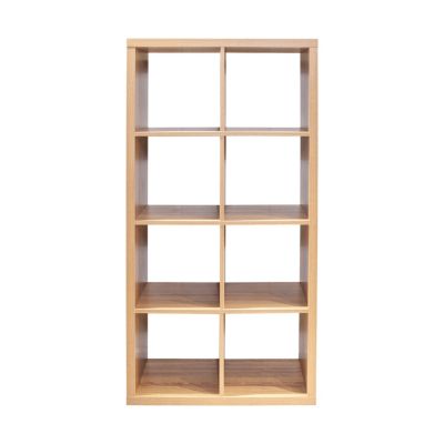 8-Cube Organizer Storage Bookcase, Walnut Color