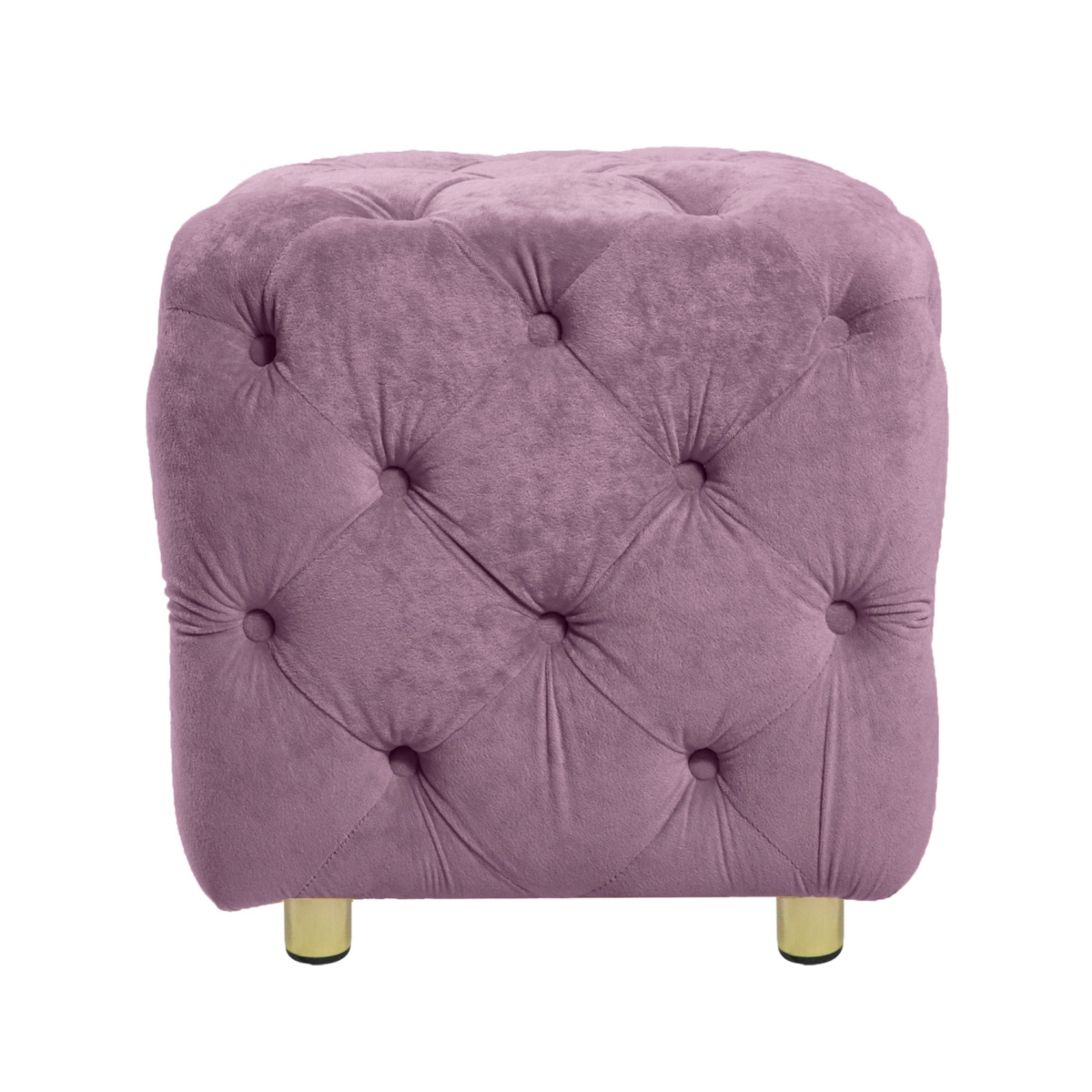 Streamdale Furniture Modern Purple Velvet Ottoman, Small End Table, Footstool & Chair Set