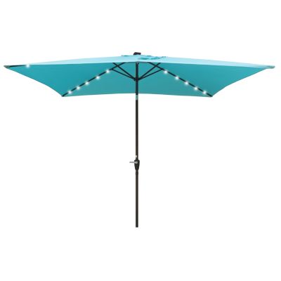 Streamdale Solar LED Patio Umbrella Crank, Tilt, 10x6.5 ft