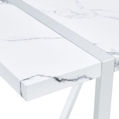 Faux Marble Dining Table for 4, Easy Assembly