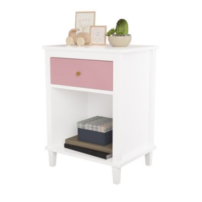 Streamdale Wooden Nightstand With One Drawer One Shelf For Kids, Adults