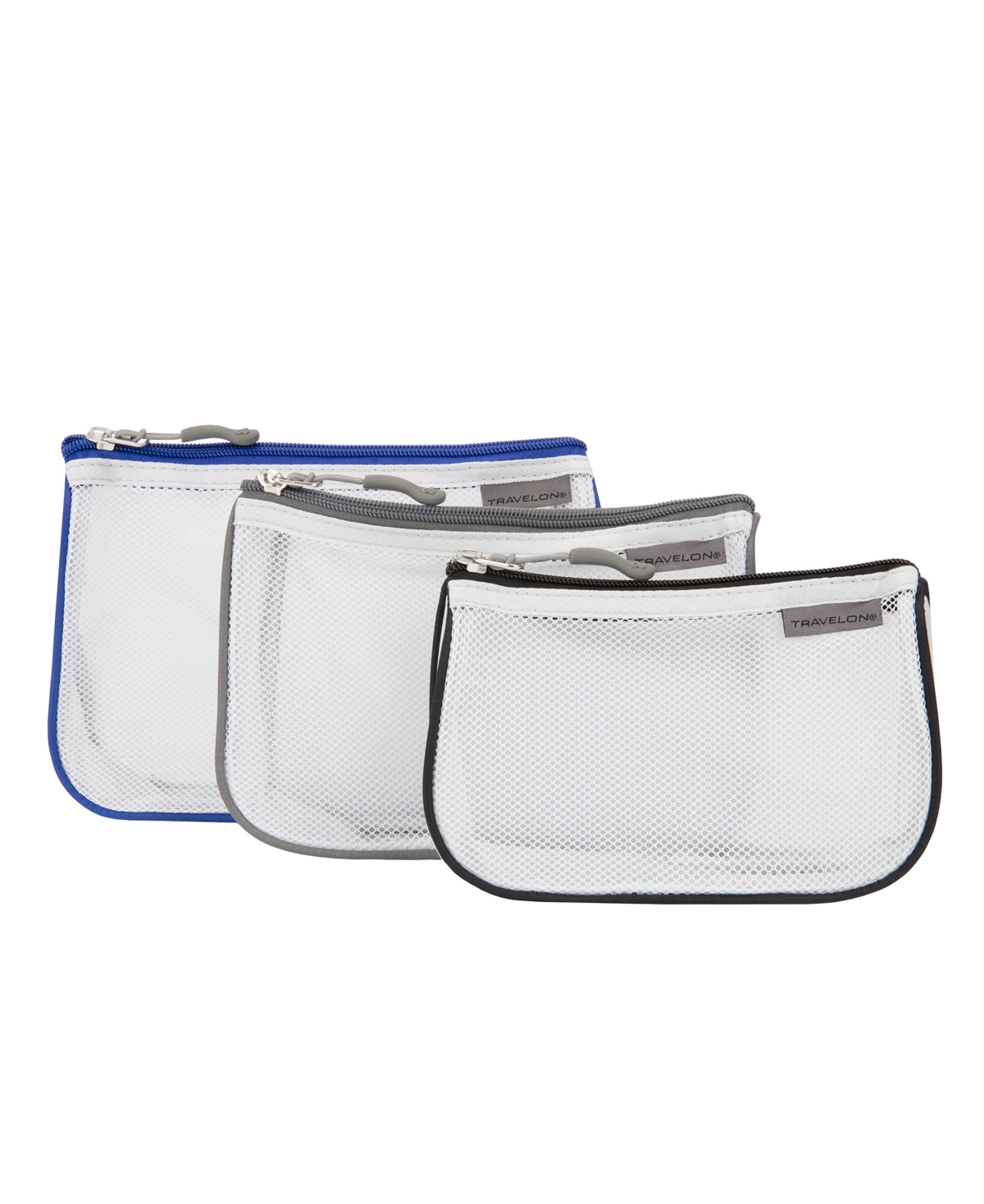 Shop Travelon Set Of 3 Assorted Piped Pouches In Bold