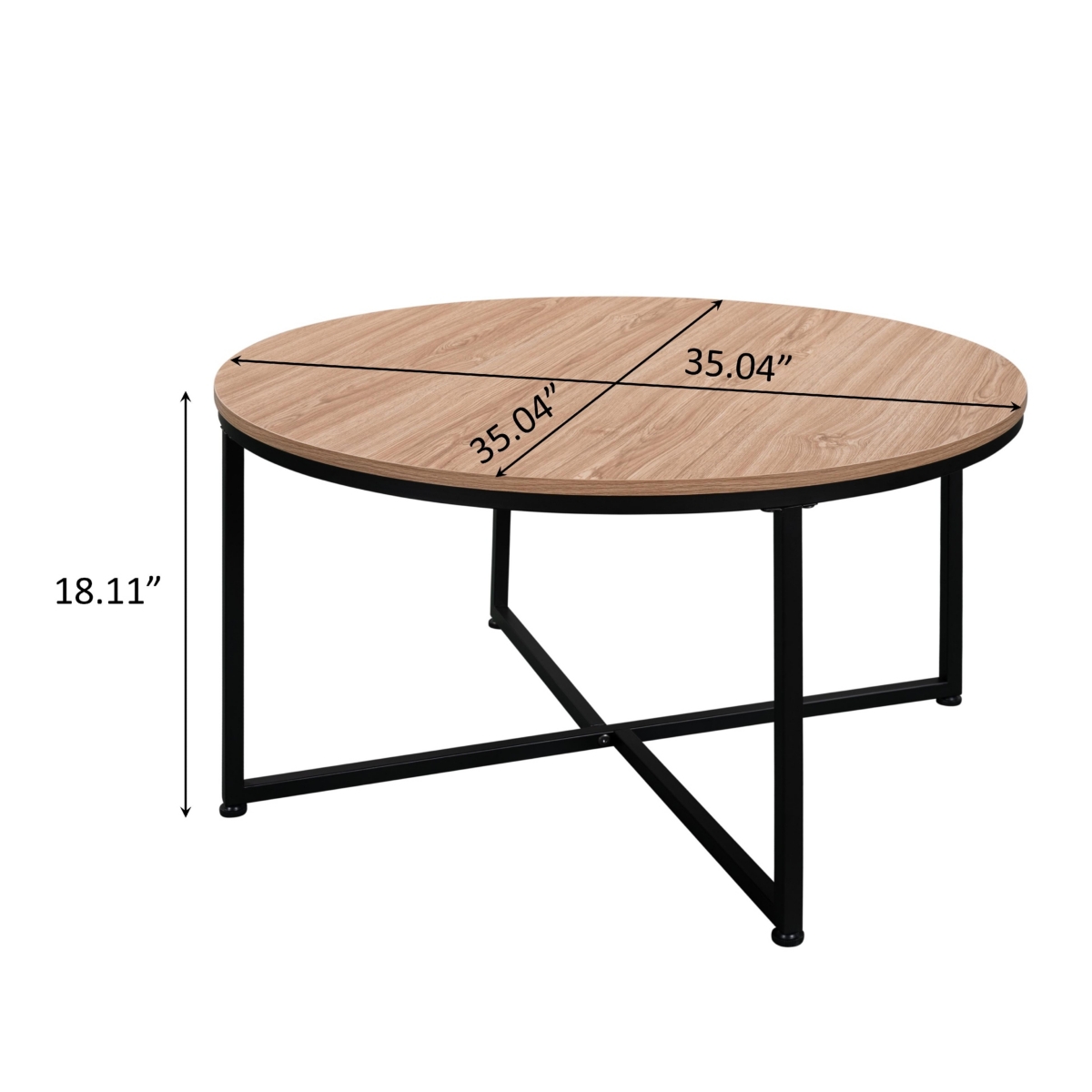 Streamdale Furniture Modern Round Metal Coffee Table