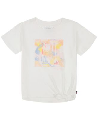 Tommy Hilfiger - Big Girls Tropic H Graphic Tie-Front T-Shirt