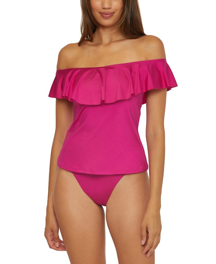 Trina Turk Women's Standard Monaco Ruffle Tankini, Off