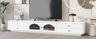Elegant TV Stand for TVs, Glass Doors
