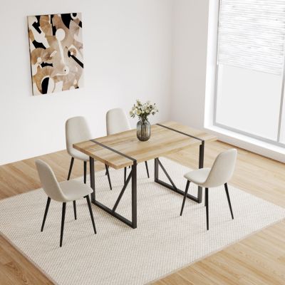 Industrial Wood Dining Table