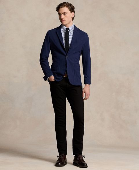 Обувь Polo Ralph Lauren Men's Mesh Blazer, Dress Shirt, Silk Tie, Stretch Jeans & Oxford Shoes, цвет: Чёрный