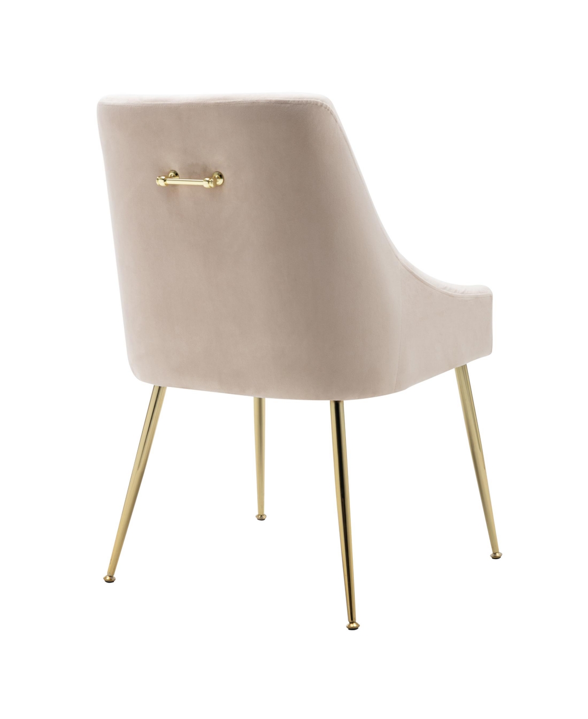 Upholstered Performance Velvet Accent Chair With Metal Leg