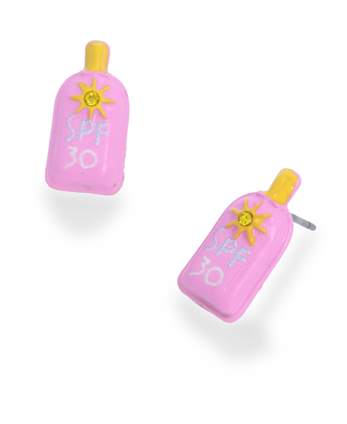 Shop Betsey Johnson Faux Stone Sunscreen Stud Earrings In Pink