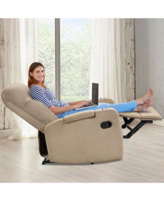 Recliner Chair Single Sofa Lounger with Arm Storage and Cup Holder for Living Room