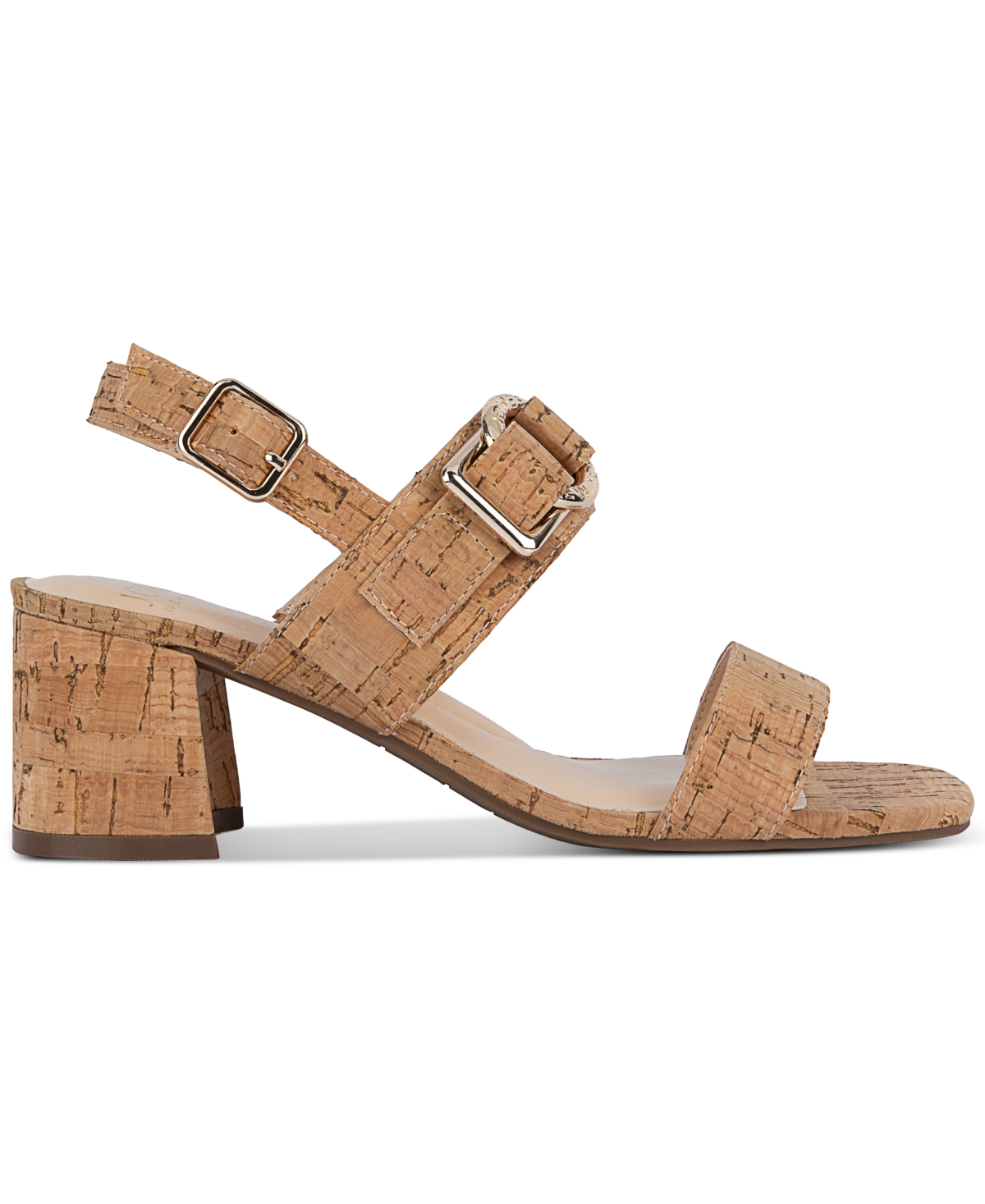 Jones New York Women's Yahssa Buckled Block Heel Dress Sandals - Cork-tz