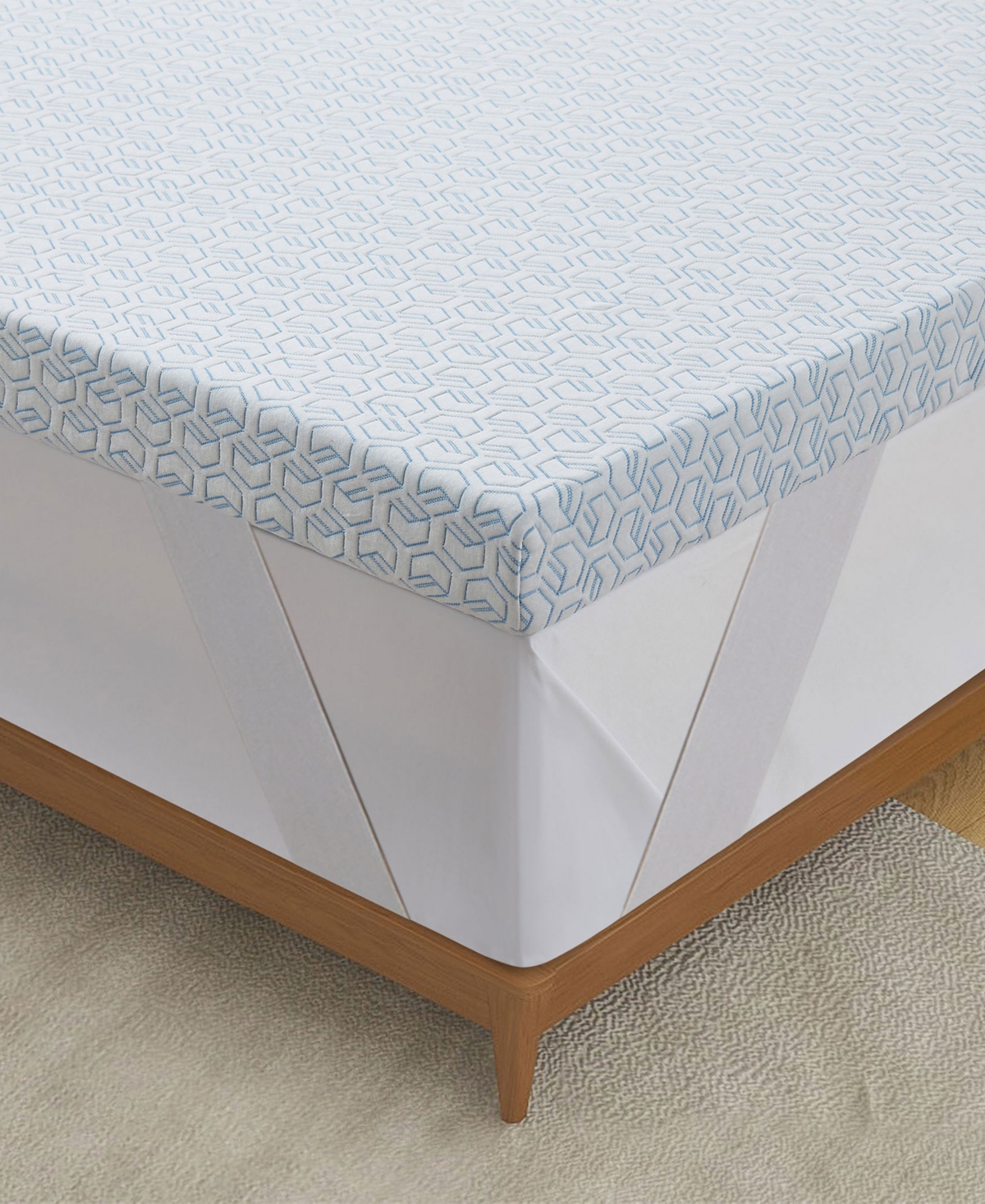 Unikome 3 Ultra Soft Memory Foam Quilted Down Alternative Mattress Pad In White
